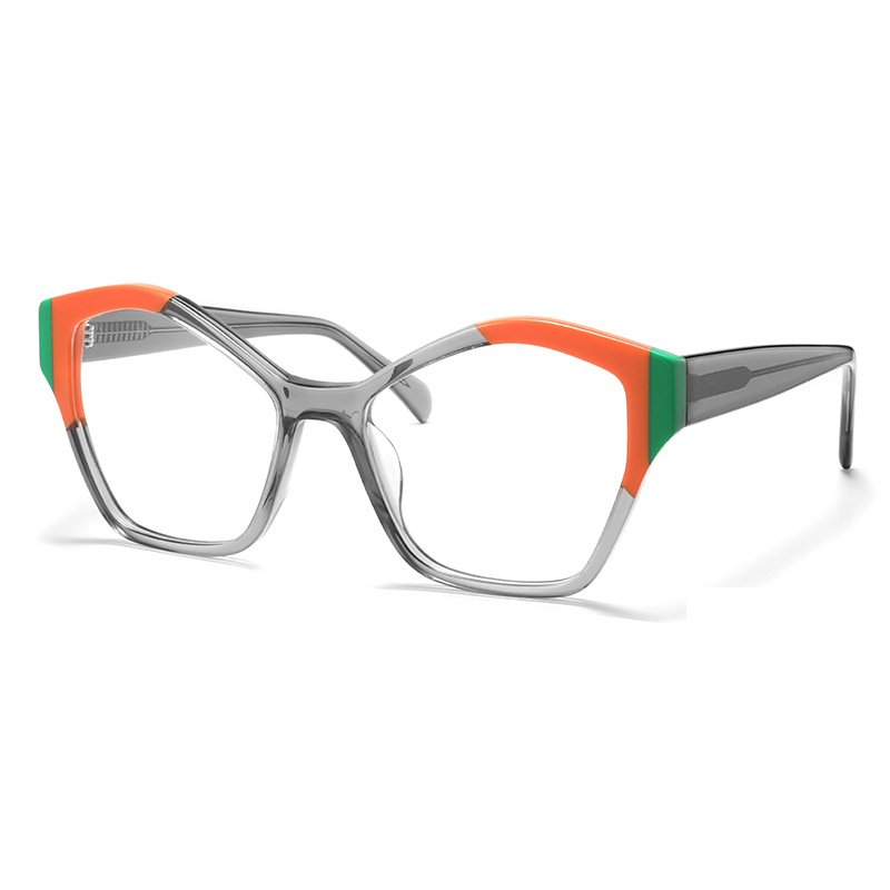 YD1287New Fashion Colorful Acetate Optical Spectacle Frame Women Large Size Vintage Glasses Frame Men Computer Glasses