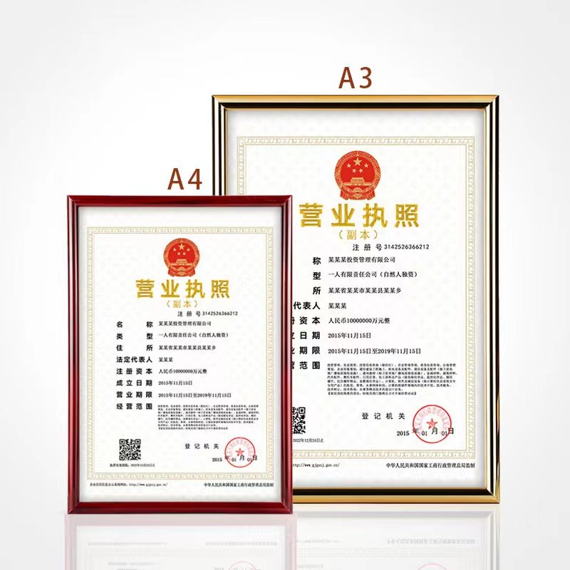 plastic Hanging Horizontally And Vertically silver gold blue grey picture photo frame a1 a2 a3 a4 for poster home