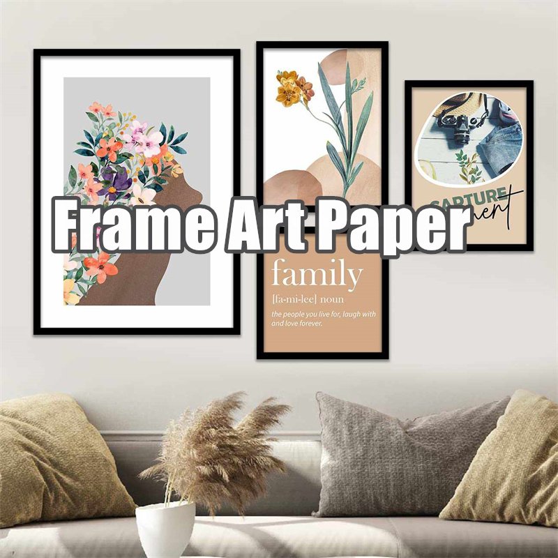 Home Decoration Hanging Wall Art Digital Print Canvas Frame Paper