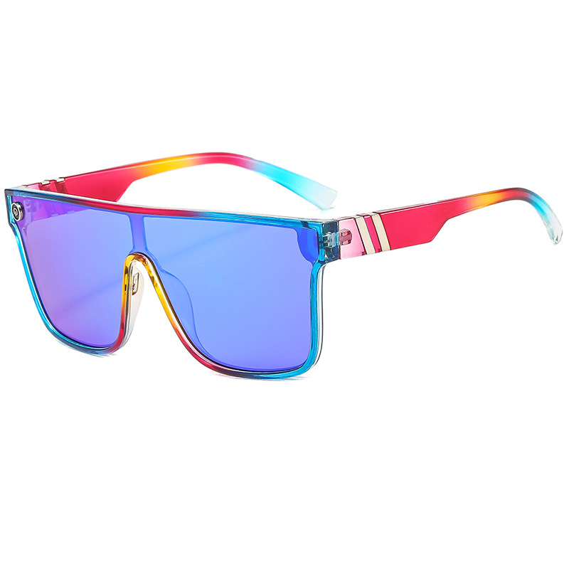 luxury trendy oversized large frame one-piece designer sun glasses outdoor sports cycling shades punk sunglass for men women