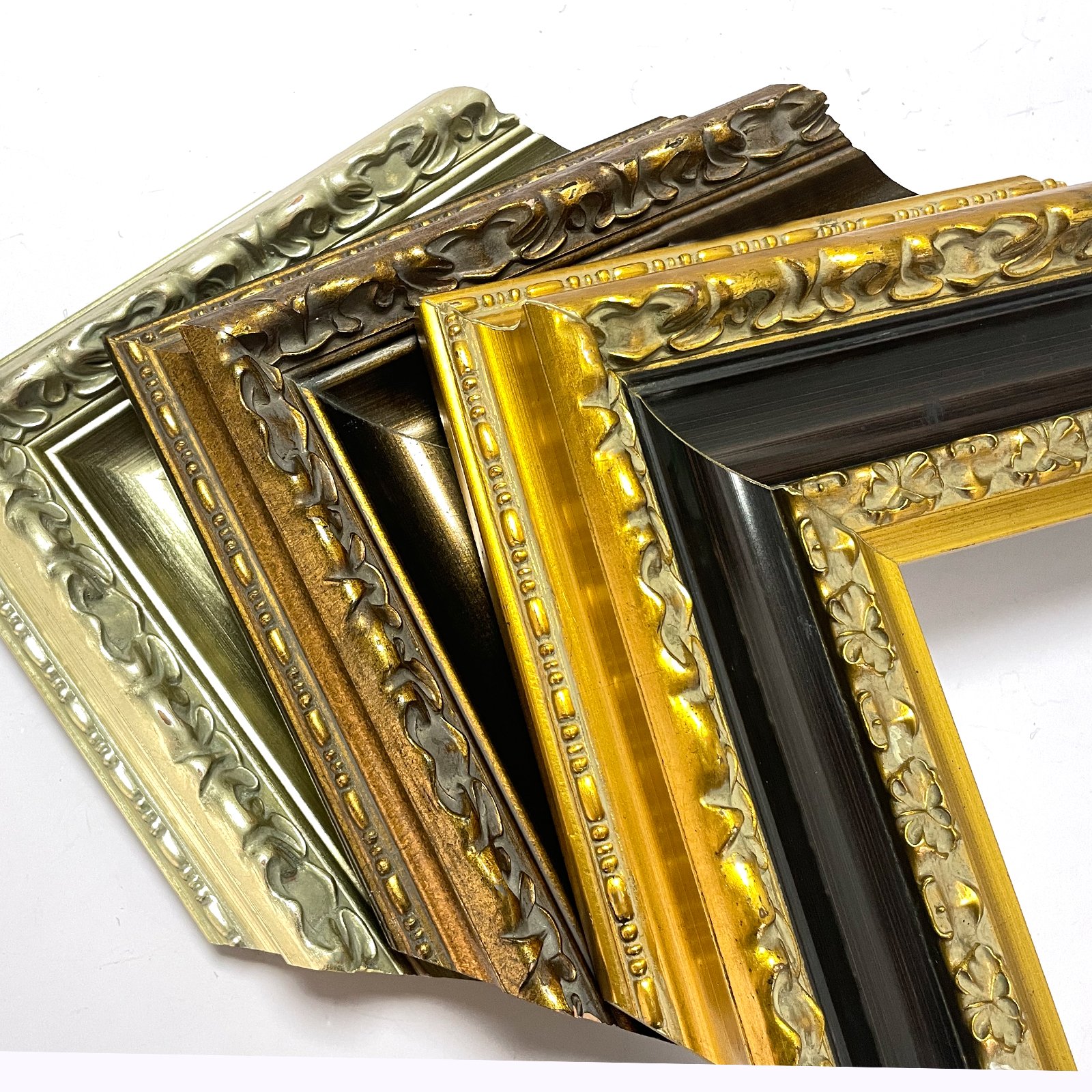 Opulent Exquisite Large 11cm Wide Solid Wood Oil Painting Frames Home Wall Hanging Decor Custom Gold Leaf Picture Frame Moulding