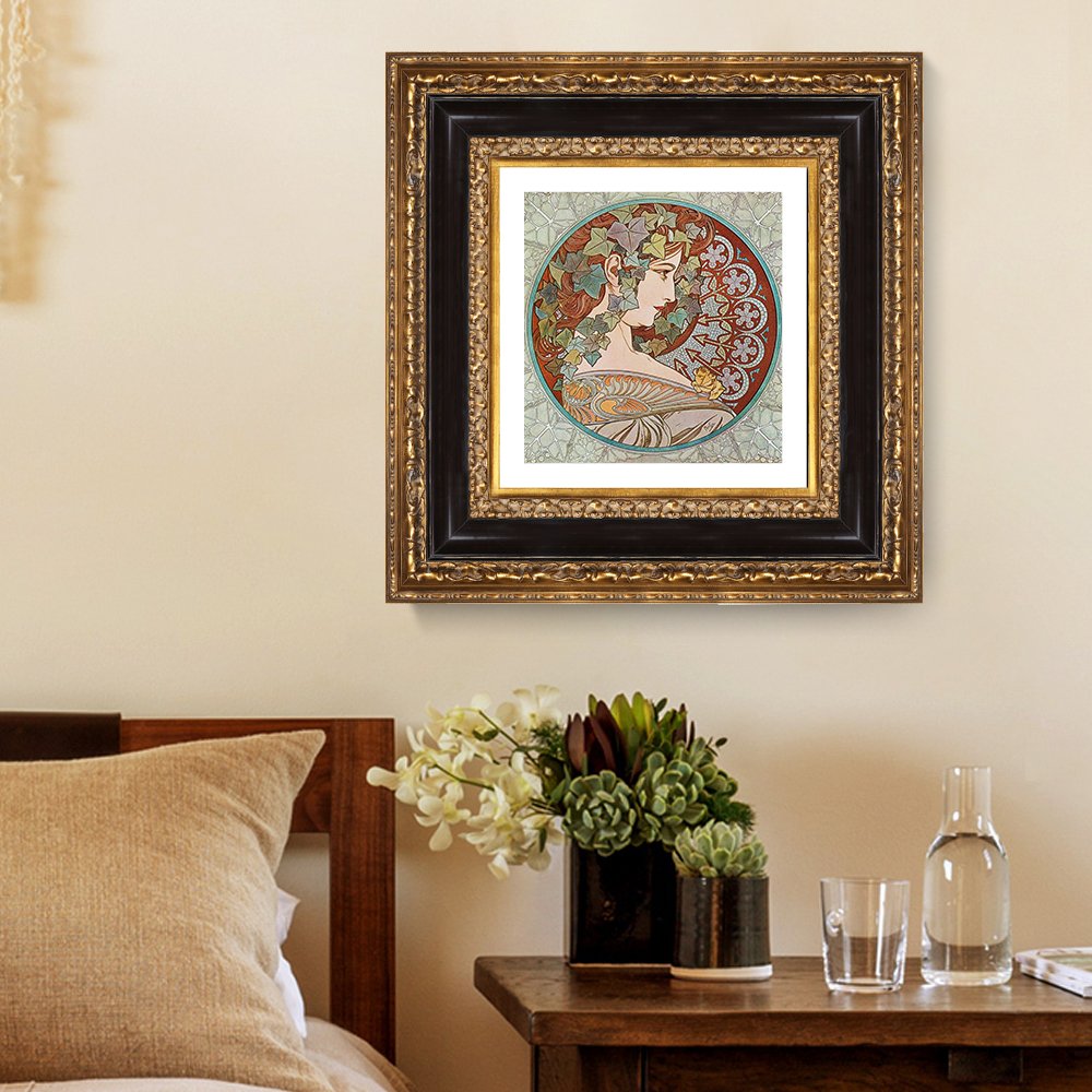 Opulent Exquisite Large 11cm Wide Solid Wood Oil Painting Frames Home Wall Hanging Decor Custom Gold Leaf Picture Frame Moulding
