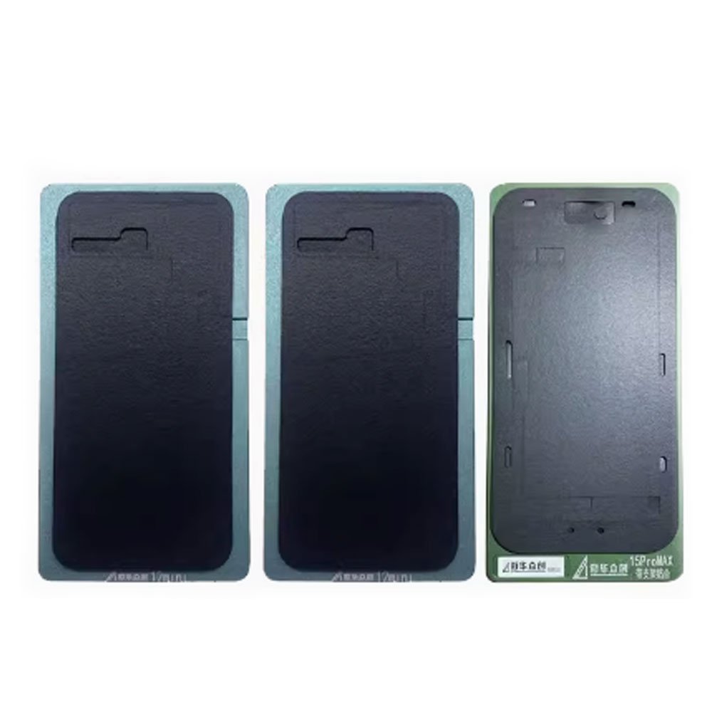 LCD Lamination Mold Silicone Black Pad Mat With Frame Mould For iPhone X to 15 Pro Max LCD Screen Repair no need Turn Over Cable