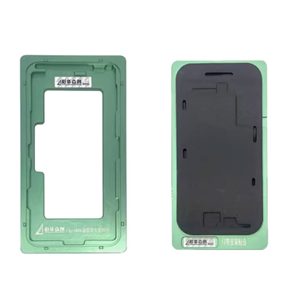 LCD Lamination Mold Silicone Black Pad Mat With Frame Mould For iPhone X to 15 Pro Max LCD Screen Repair no need Turn Over Cable