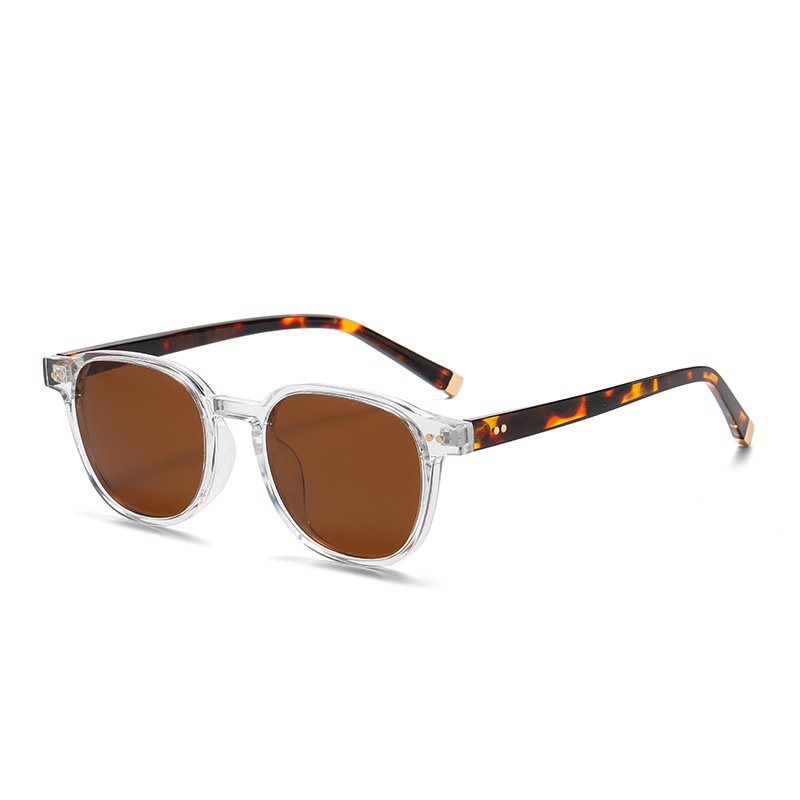 wholesale personalized polarized square round plastic frame rivet sun glasses simple fashion unisex branded sunglasses for women