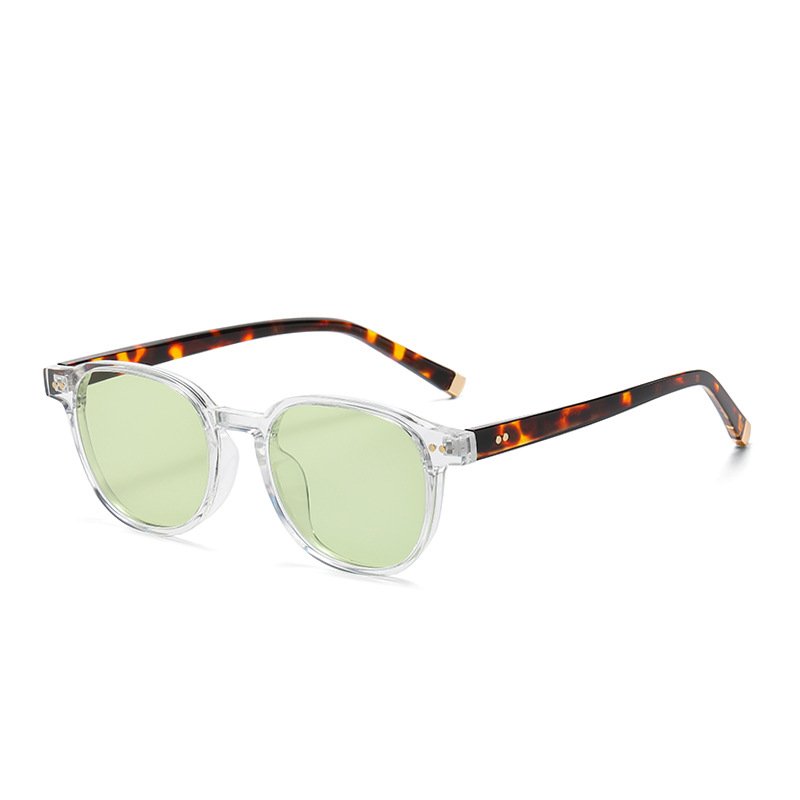 wholesale personalized polarized square round plastic frame rivet sun glasses simple fashion unisex branded sunglasses for women