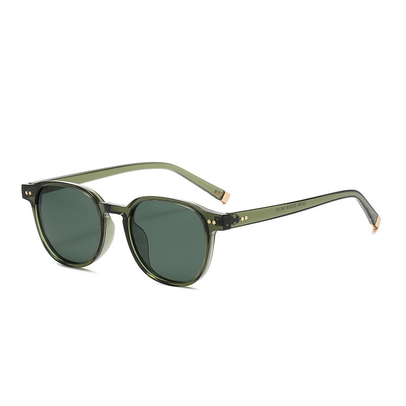 wholesale personalized polarized square round plastic frame rivet sun glasses simple fashion unisex branded sunglasses for women