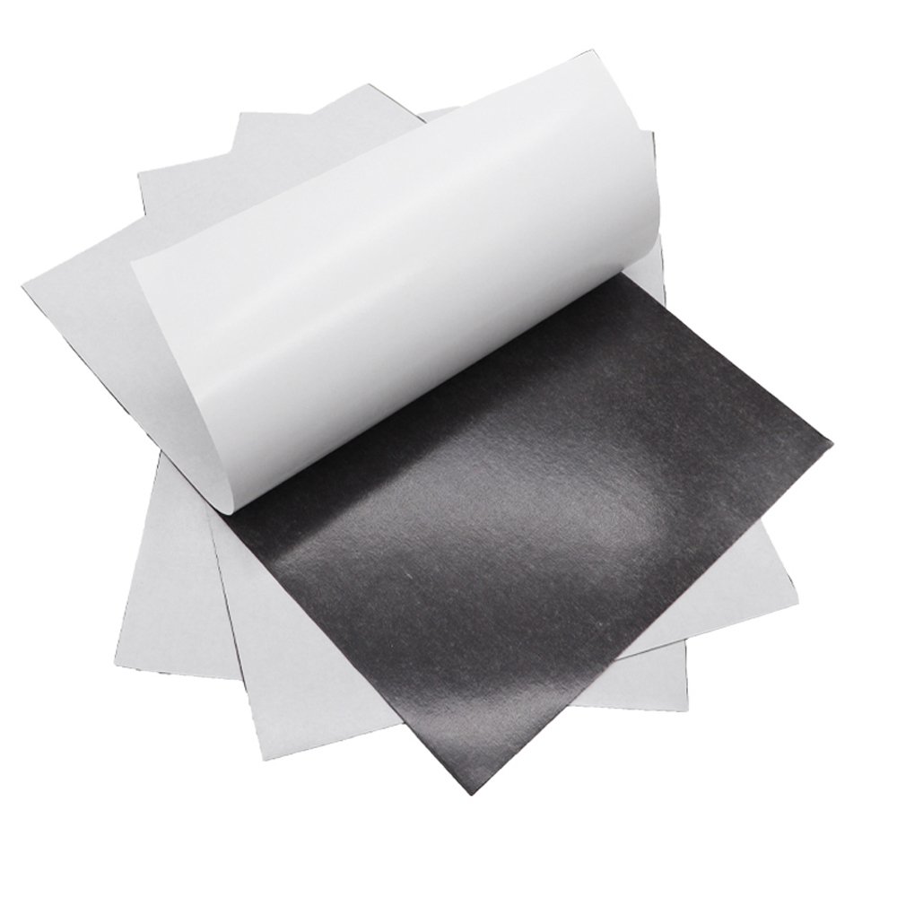 A3 A4 0.3mm Square Rubber Magnetic Sheet Strong Magnet Plate Tape Rubber Magnets with Adhesive diy photo frame fridge magnets