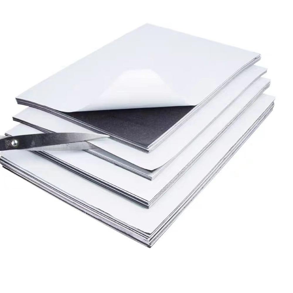A3 A4 0.3mm Square Rubber Magnetic Sheet Strong Magnet Plate Tape Rubber Magnets with Adhesive diy photo frame fridge magnets
