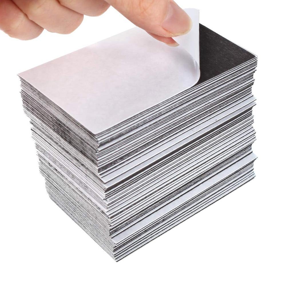 A3 A4 0.3mm Square Rubber Magnetic Sheet Strong Magnet Plate Tape Rubber Magnets with Adhesive diy photo frame fridge magnets