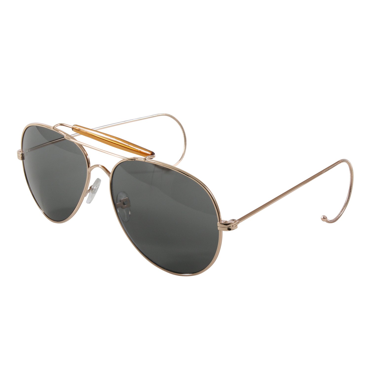 New Fashion AF Pilot Metal sunglasses Hanging ear arms aviation style Brand American Optical Glass Lens sunglasses