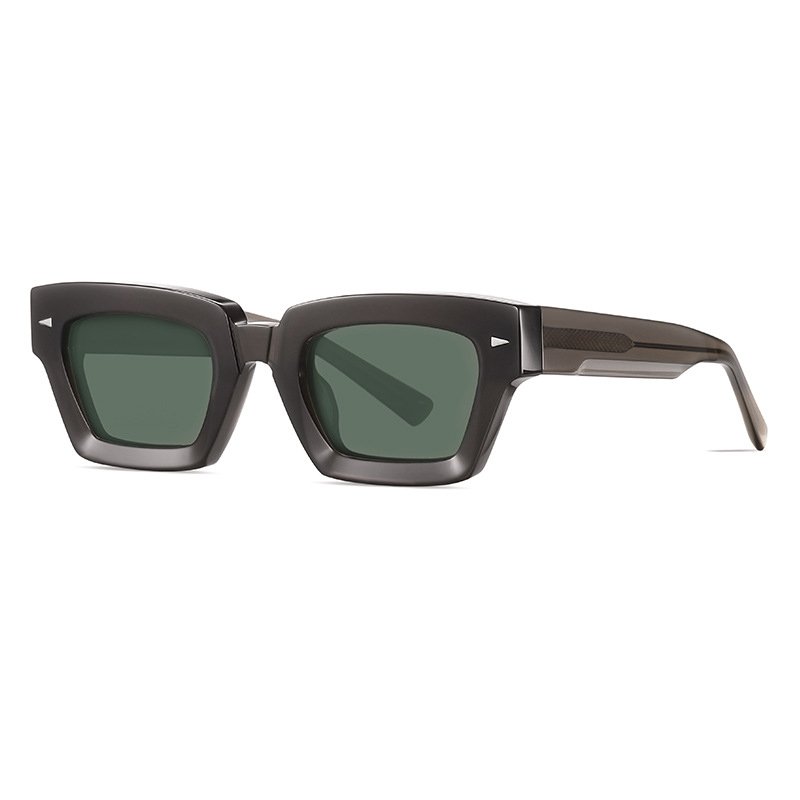 Fashion Sunglasses 2025 Thick Square Frame Sunglasses Small Frame Polarized Acetate Sunglasses
