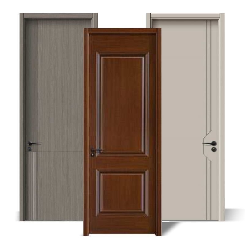 Quality bedroom Melamine wooden door skin with door stopper designs doors for houses