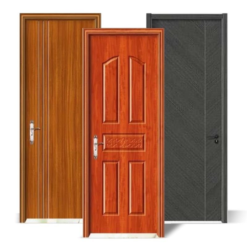 Quality bedroom Melamine wooden door skin with door stopper designs doors for houses
