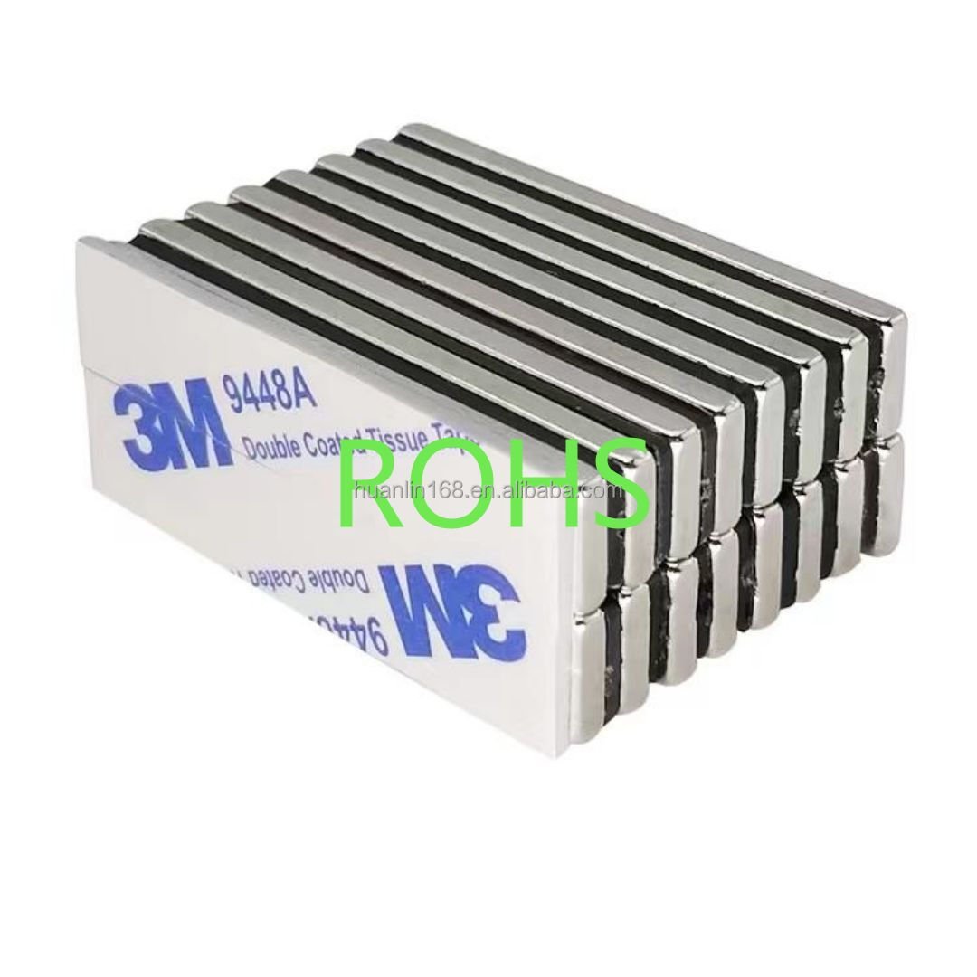 China made round, square adhesive Ndfeb magnet strong magnet foam adhesive high magnetic force