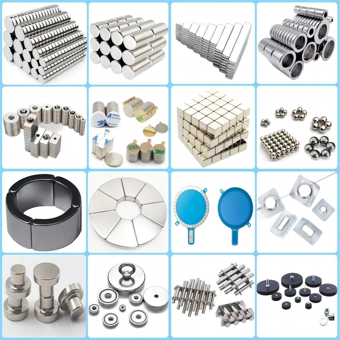 China made round, square adhesive Ndfeb magnet strong magnet foam adhesive high magnetic force