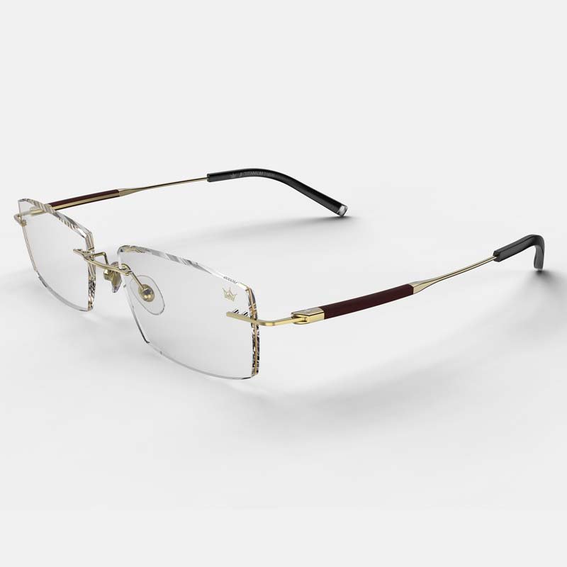 Titanium Alloy Rectangle Glasses Edge-cutting Computer Eyeglasses Business Men Optical Glasses Ultra-light Thin Myopic Eyewears