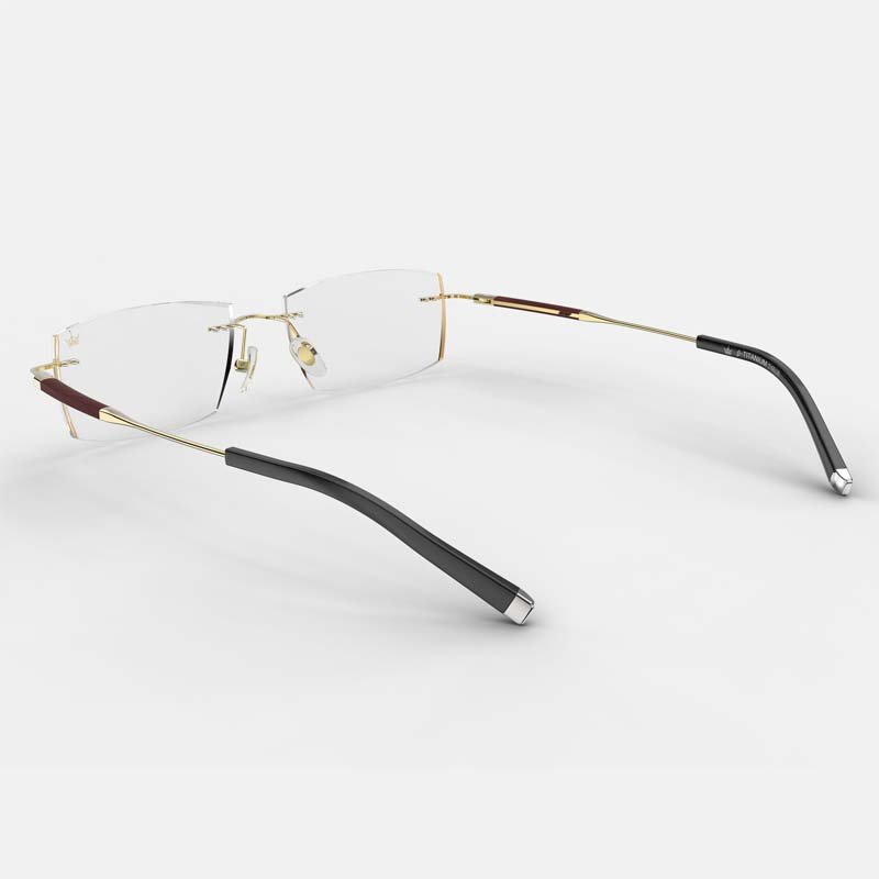 Titanium Alloy Rectangle Glasses Edge-cutting Computer Eyeglasses Business Men Optical Glasses Ultra-light Thin Myopic Eyewears
