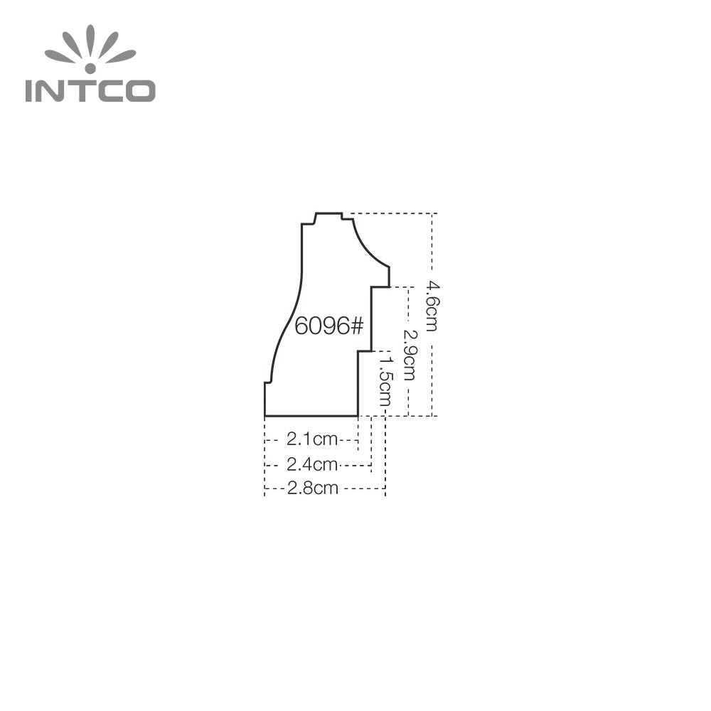 INTCO New Arrival Modern Dark Walnut Wood Texture PS Double Rabbet Photo Picture Frame Moulding