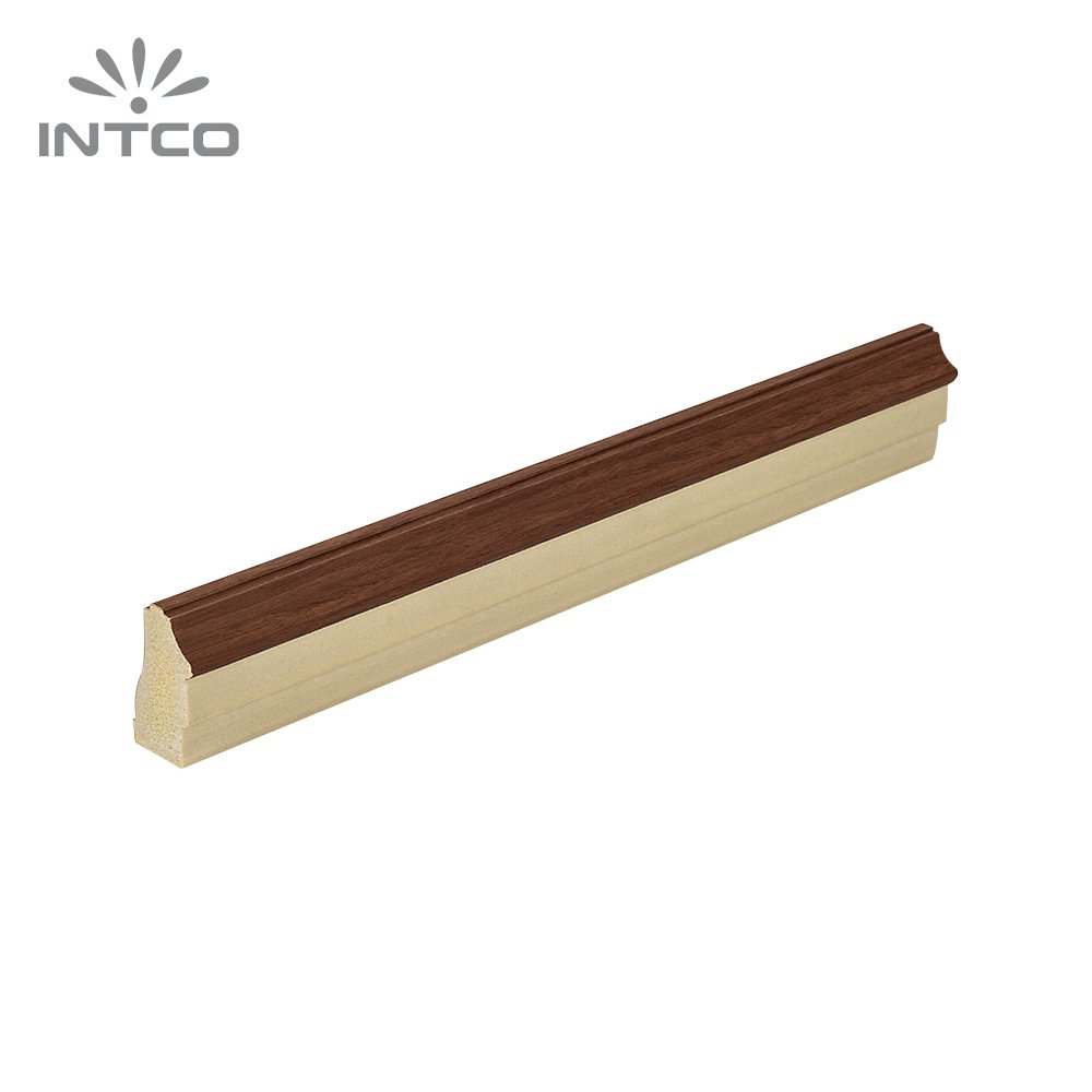 INTCO New Arrival Modern Dark Walnut Wood Texture PS Double Rabbet Photo Picture Frame Moulding