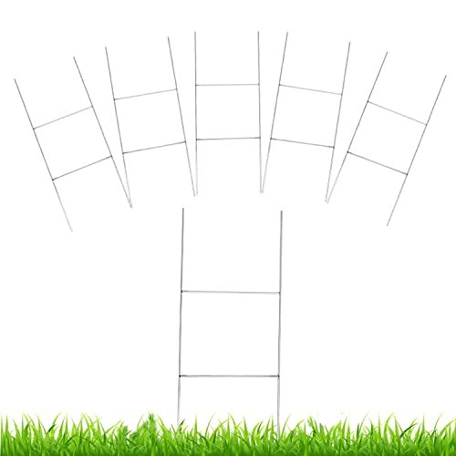 H-Stakes for Yard Signs, Heavy Duty Lawn Sign Stake for 4mm Corrugated Signs, Metal Stakes for Yard Sale Signs/Garage Sale Sign