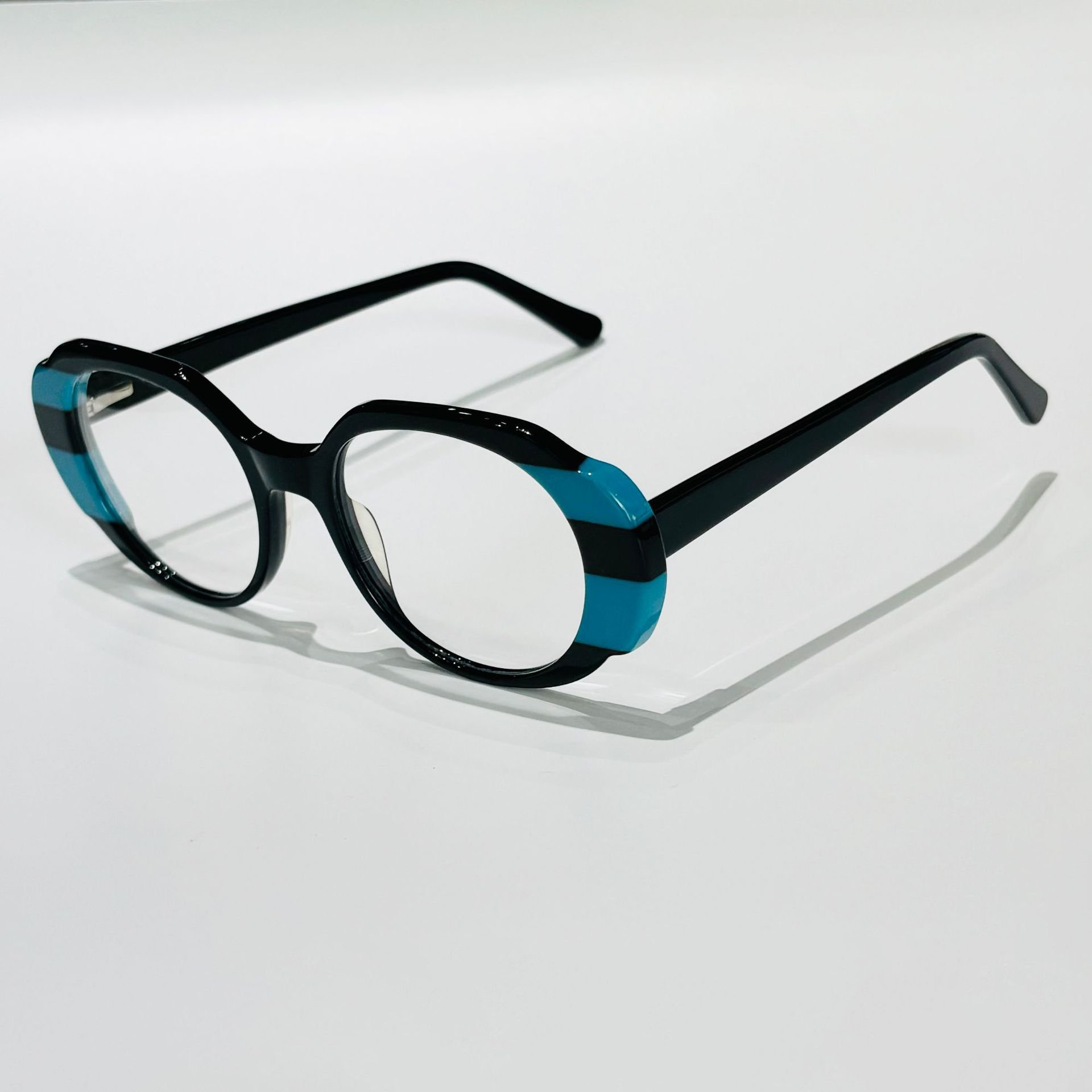 FW 241016 2024 High Quality Small Round Retro Eyeglasses Wholesale Thick Frame Optical Glasses Acetate Eyewear For Women Men
