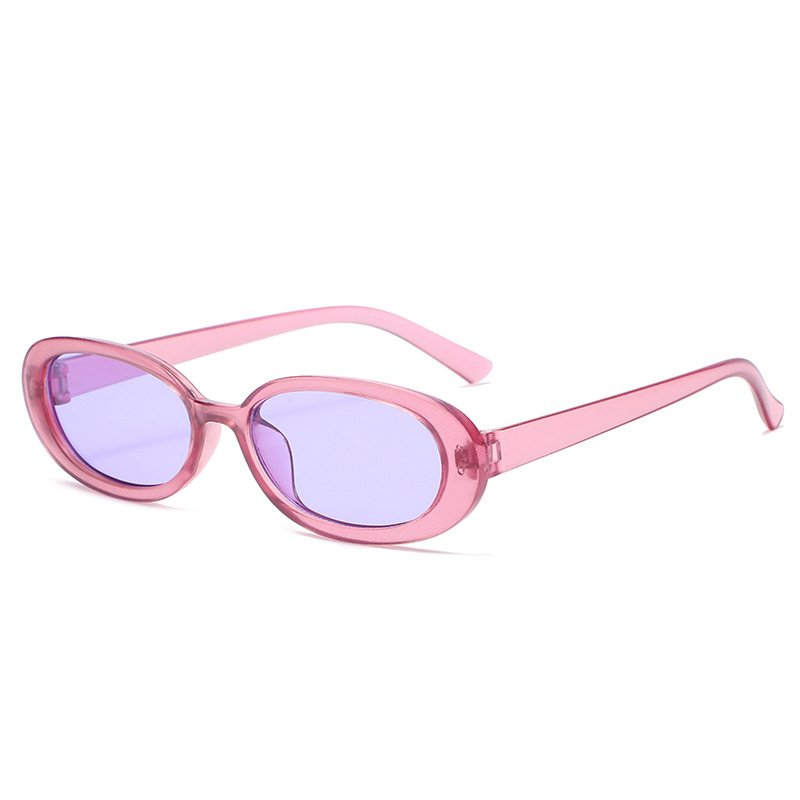 2024 hot sale vintage male female oval small frame branded sun glasses plastic fashion designer Sunglasses for ladies
