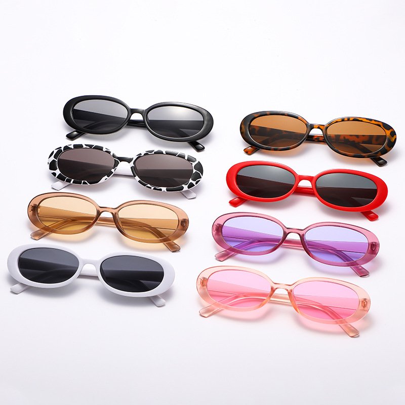2024 hot sale vintage male female oval small frame branded sun glasses plastic fashion designer Sunglasses for ladies