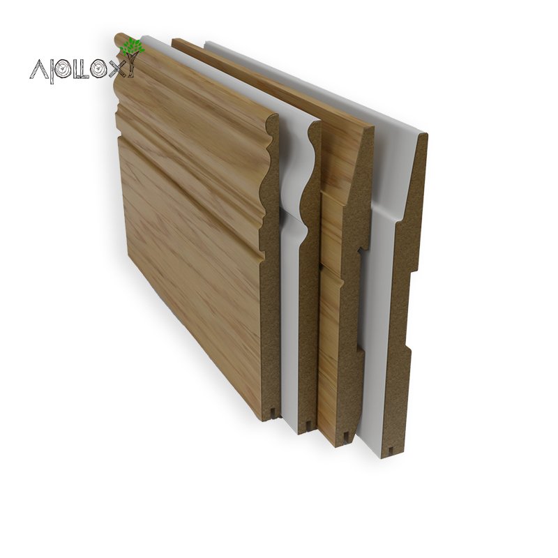 Chinese Famous Factory Modern Picture Frame Moulding Wood White Primed Baseboard Frame Mouldings