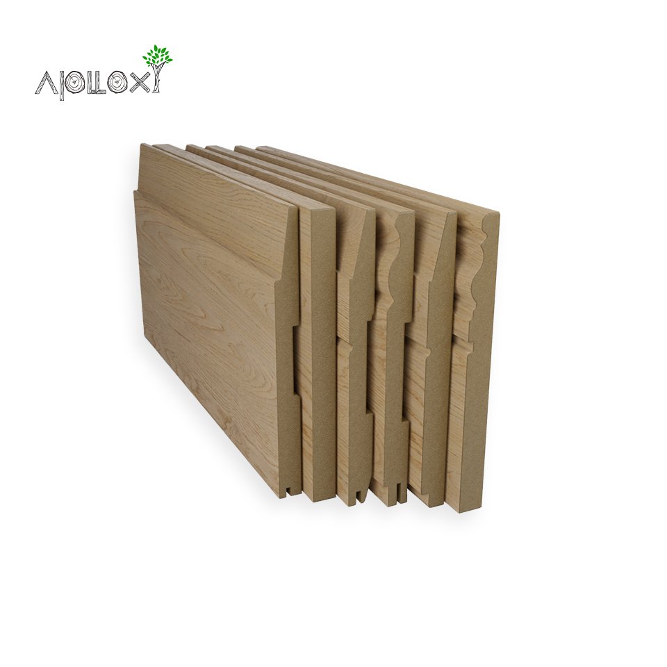 Chinese Famous Factory Modern Picture Frame Moulding Wood White Primed Baseboard Frame Mouldings
