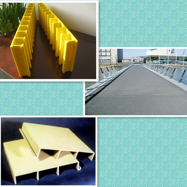 Pultruded FRP panel and GRP composite panel as deck of FRP platform