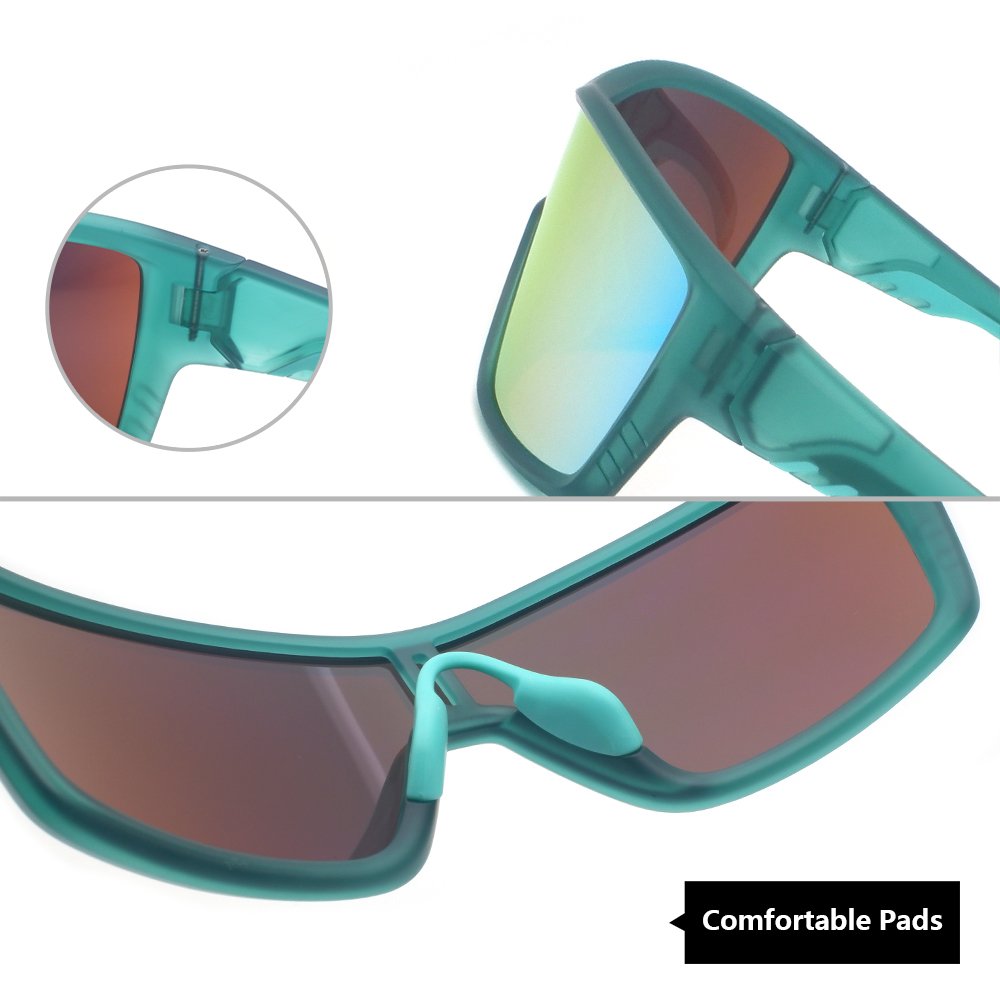 Custom logo high quality TR90 frame square outdoor UV400 bike cycling sunglasses sport glasses
