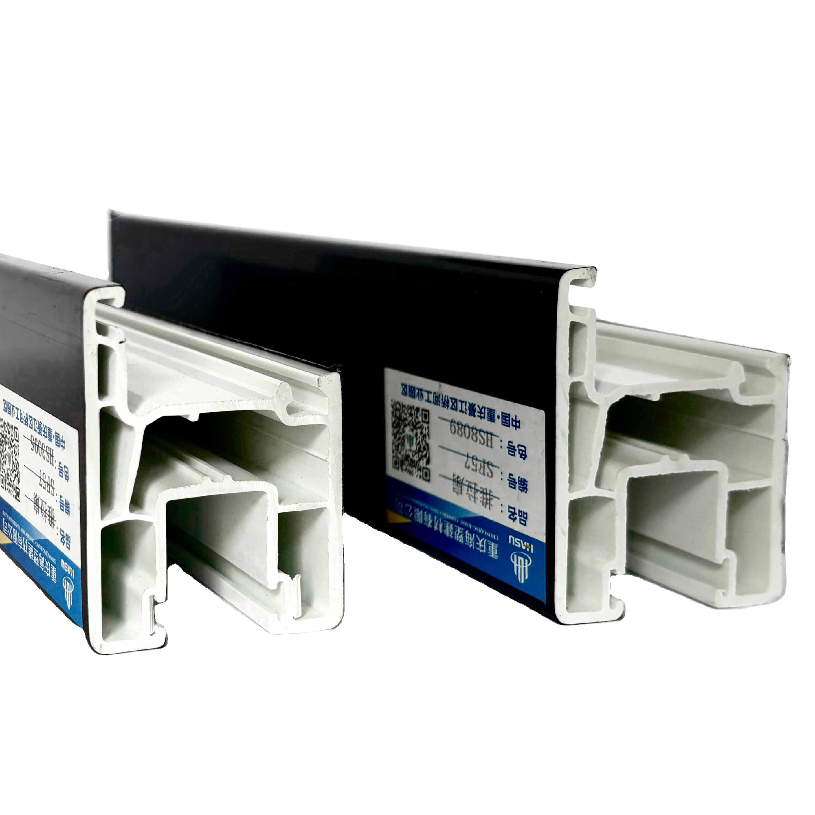 Haisu 80mm High Quality UPVC PVC Sliding Profiles OEM ODM Casement Window Door Frames Moulding Manufacture Quality Plastic