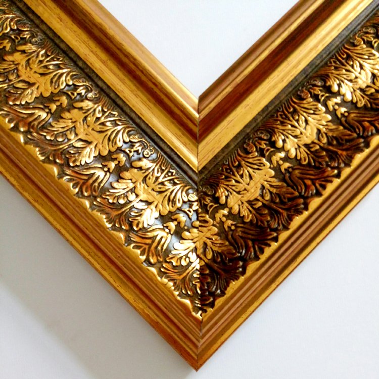 4.6 Inch Wide Big Oil Painting Style Embossing Picture Frame Logo Decorative Photo Frame CN;GUA Moulding Manufacturer Customized