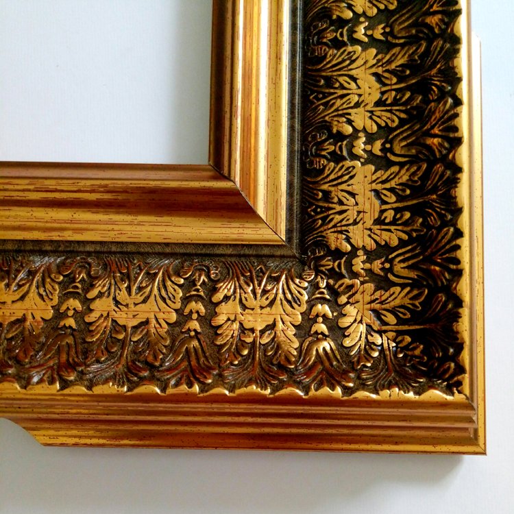 4.6 Inch Wide Big Oil Painting Style Embossing Picture Frame Logo Decorative Photo Frame CN;GUA Moulding Manufacturer Customized