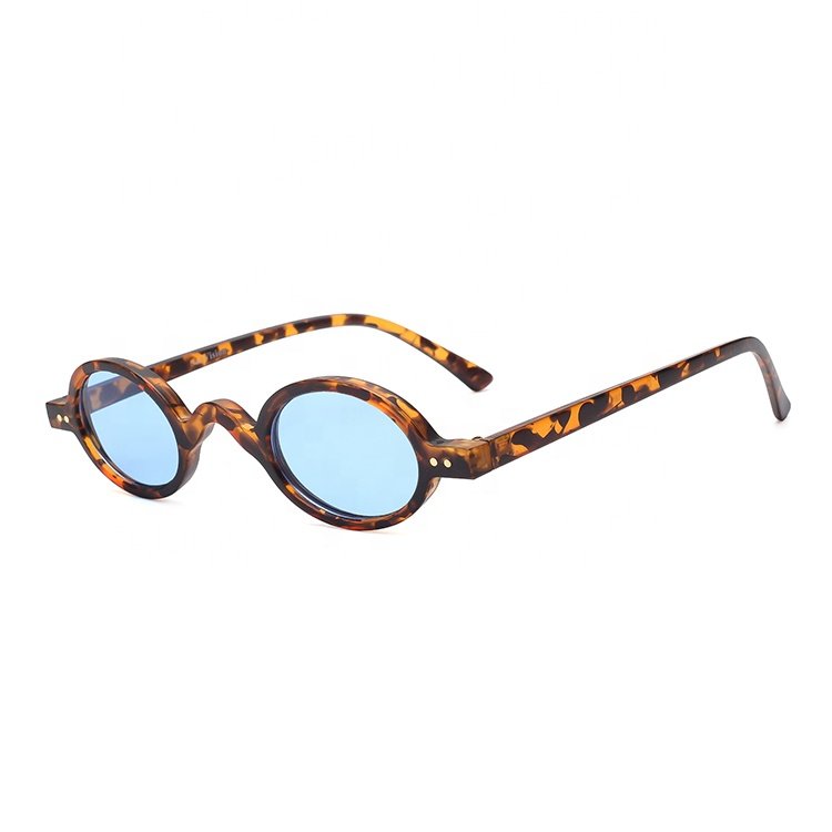 Vintage Retro Round Small Frame Sun Glasses Japanese Designer Sunglasses Logstonerow Frame Mirror Sunglasses Cusred Leopard Men