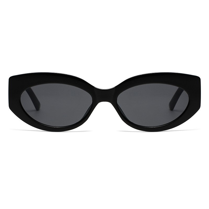 Fashion popular retro vintage small oval plastic frame trendy sun glasses designer shades sunglasses for women men