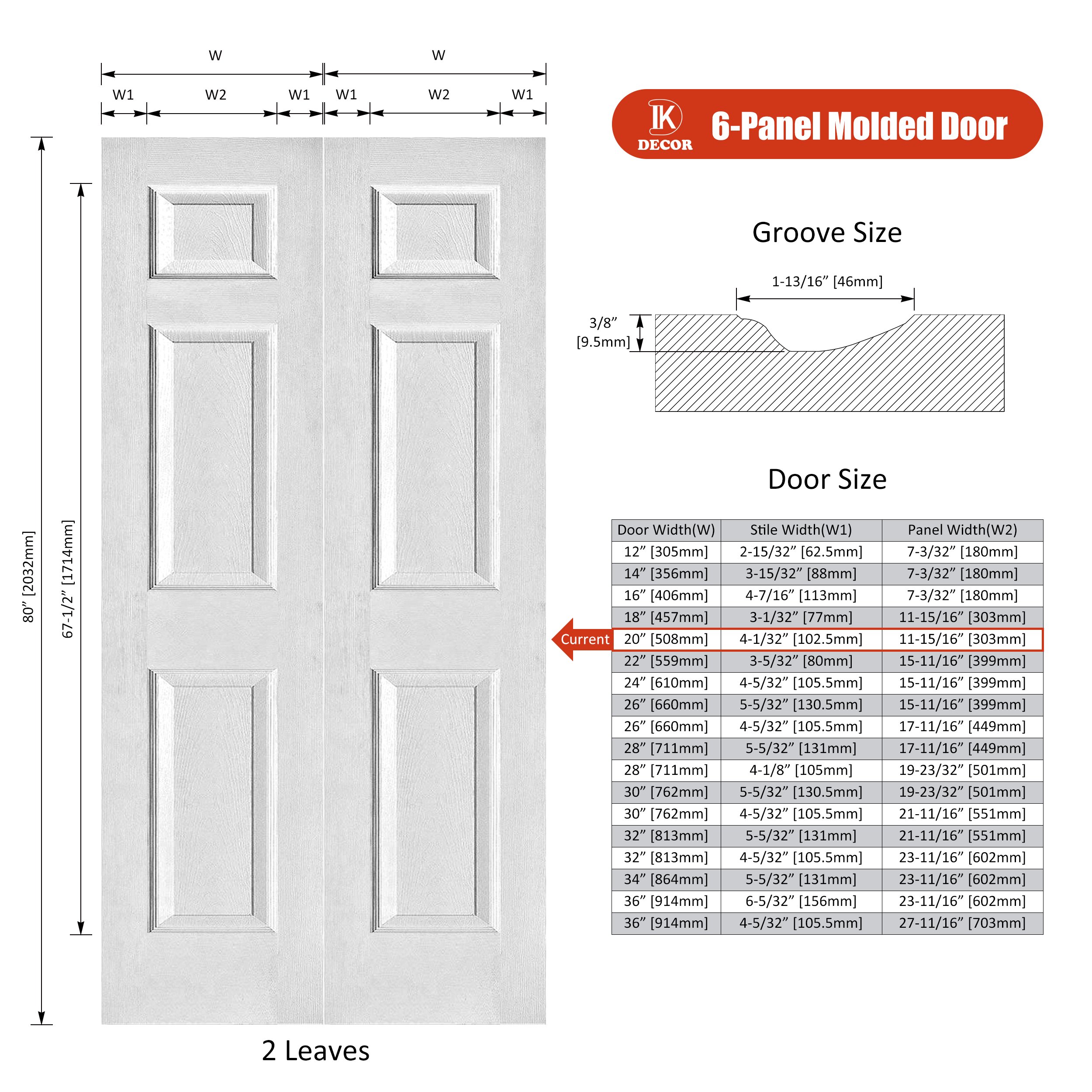 6 panel prehung hollow white primer interior wooden hdf moulded door for bathrooms