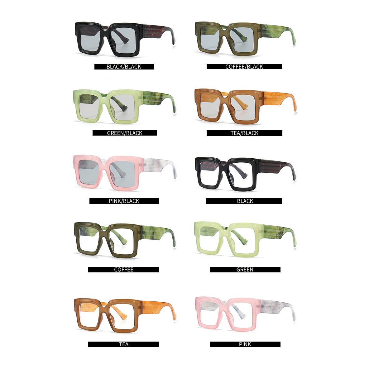 Dark Online Modern Luxury Eyewear Men Anti Blue Light Readers Eyeglasses Retro Square Oversized Eyeglass Frames Men