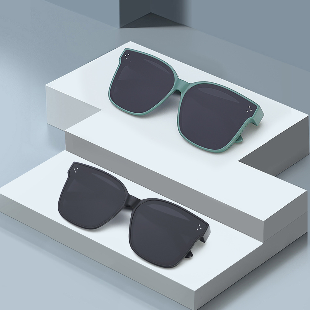sunglasses 2024 high quality polarized large frame tac fashion fit on sun glasses for myopia driving clicp on sunglasses unisex