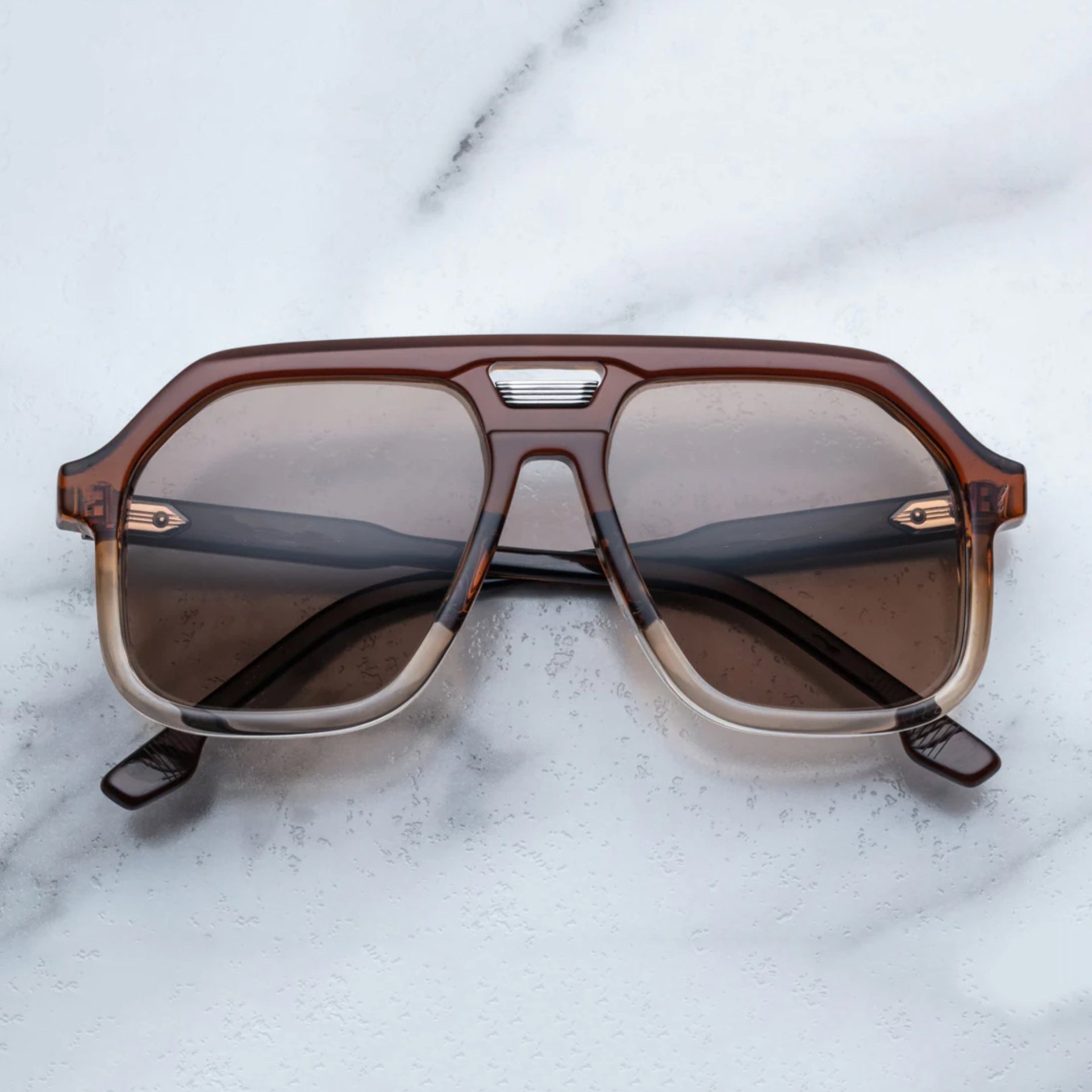 Finewell Fashion Brand Designer Oversize Shades Men CR39 Lens Polarized Large TR+CP Frames Sunglasses Custom Logo Wholesale