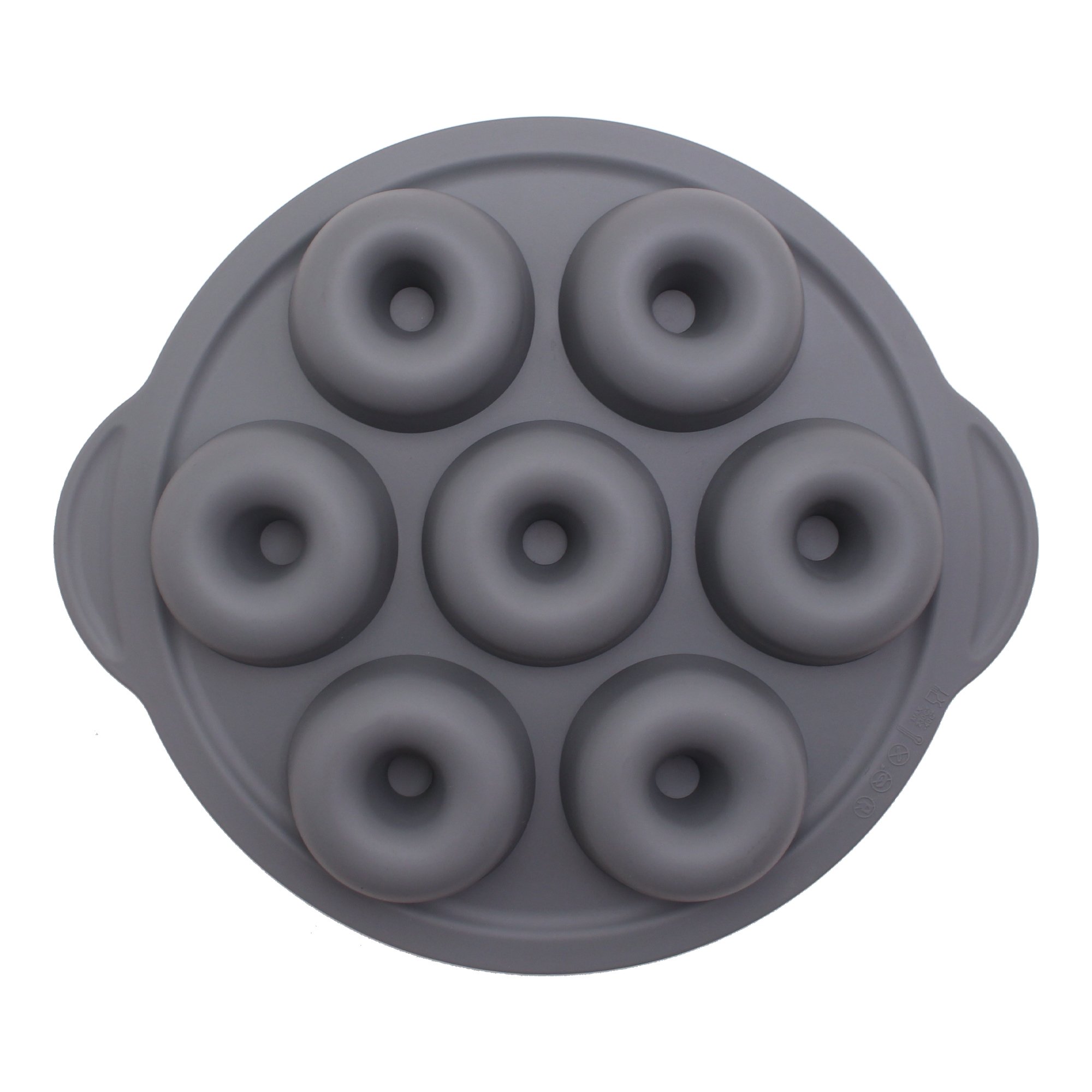 Bicolor 7-Hole Sweet Donut Cake Pan round Rose Number DIY Silicone Cake Tools Moulds Metal Frame Disposable Packaged Box/Bag