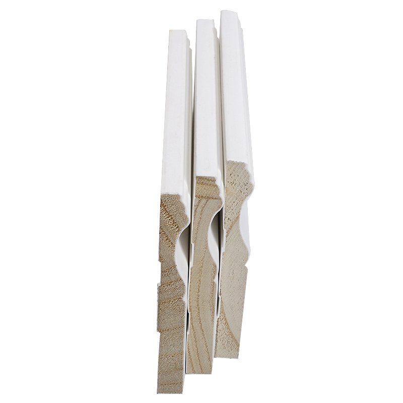 High quality baseboard molding white solid wood paint frame mouldings mdf pine wood crown moulding lvl wood skirting moulding