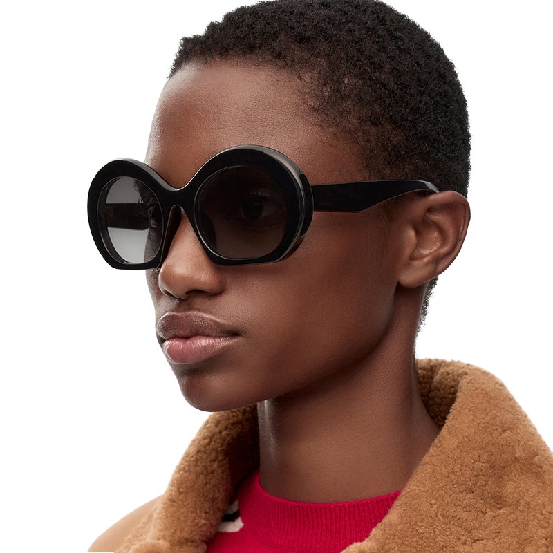 Street Shooting Italian Design Oversized Sunglasses 2024 Orange Lens UV 400 Protection Trending Trend for Unisex Women and Men