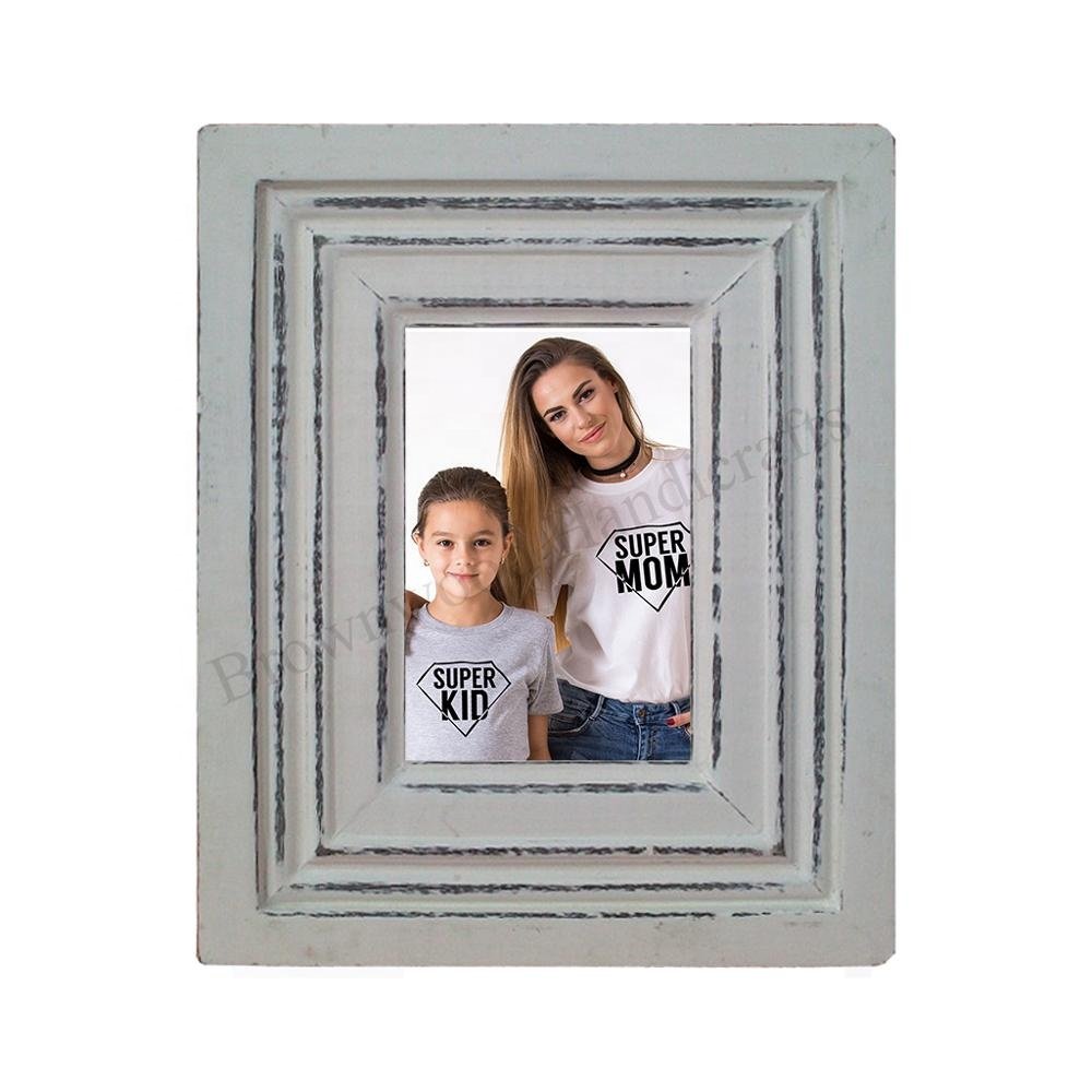 Indian Manufacturer of Handmade Exquisite Design Solid Mango Wood 4X6 Photo Frame Solid Wooden Picture Frame at Wholesale Price