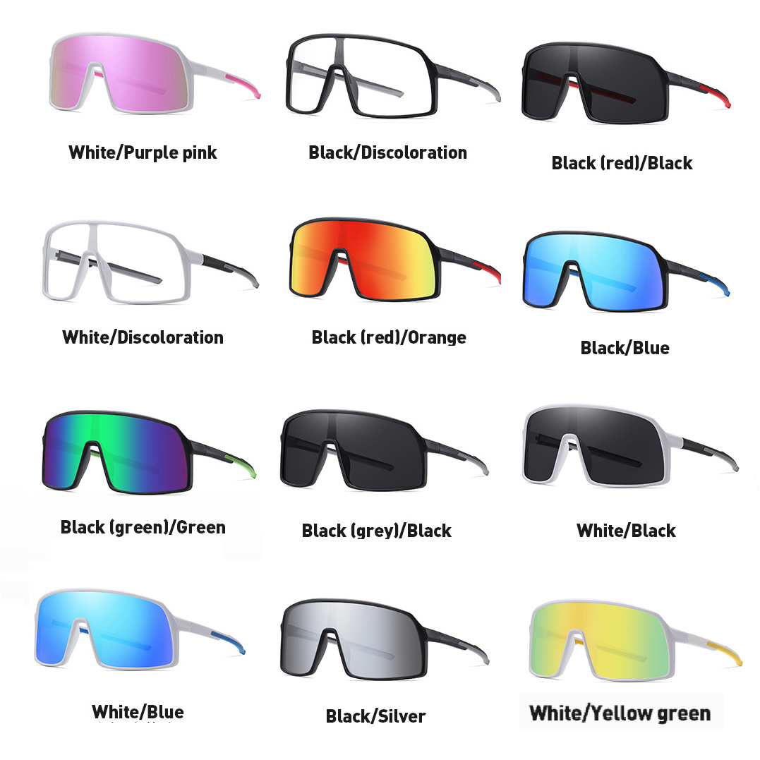 sunglasses 2024 cycling one-piece large frame outdoor running skiing tr90 men polarized custom logo sports glasses sunglasses