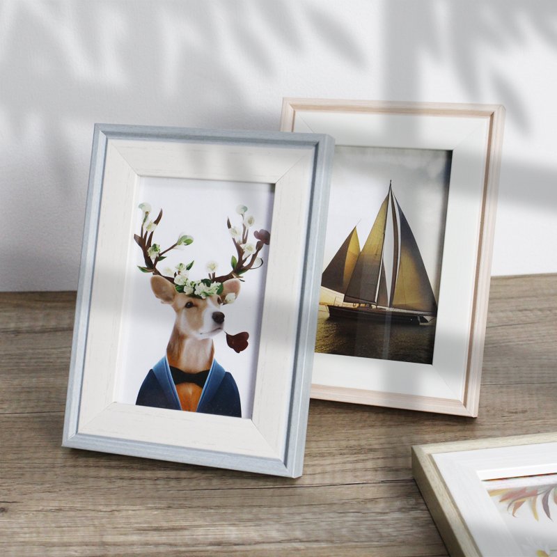 Artwork 6'' 7'' 8'' plastic photo frame Custom size PS material New design decorative border photo frame
