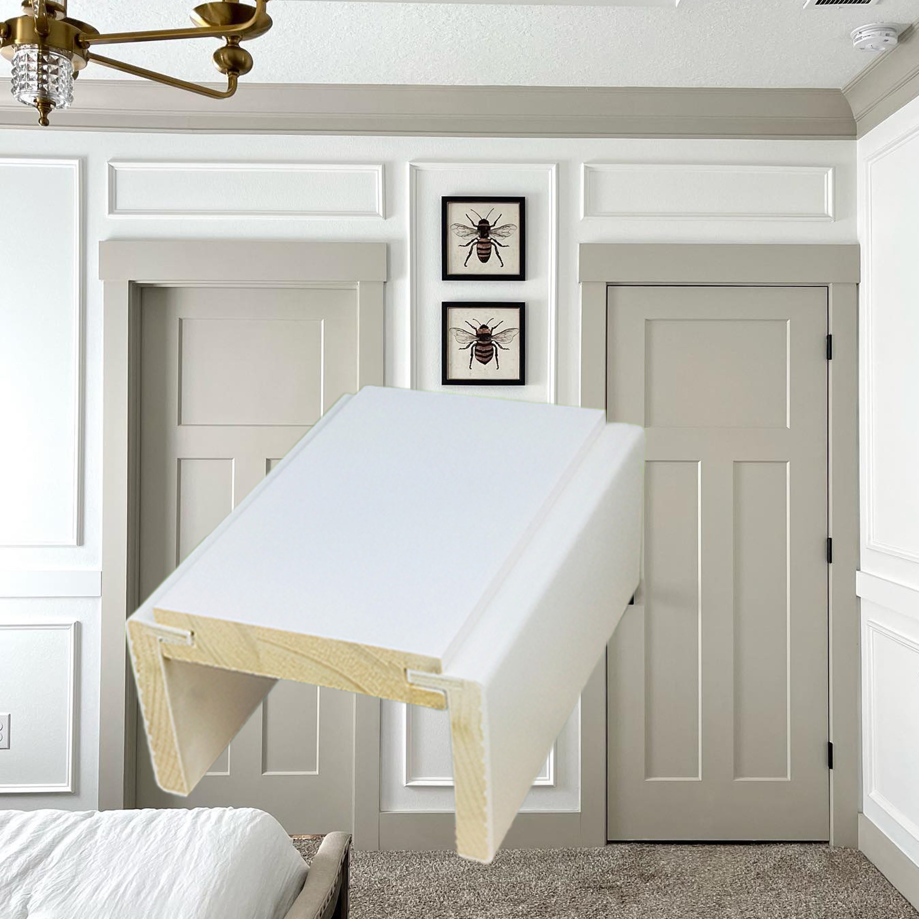 Customized Interior Door Frame Moulding Wooden White Primed Door Jambs