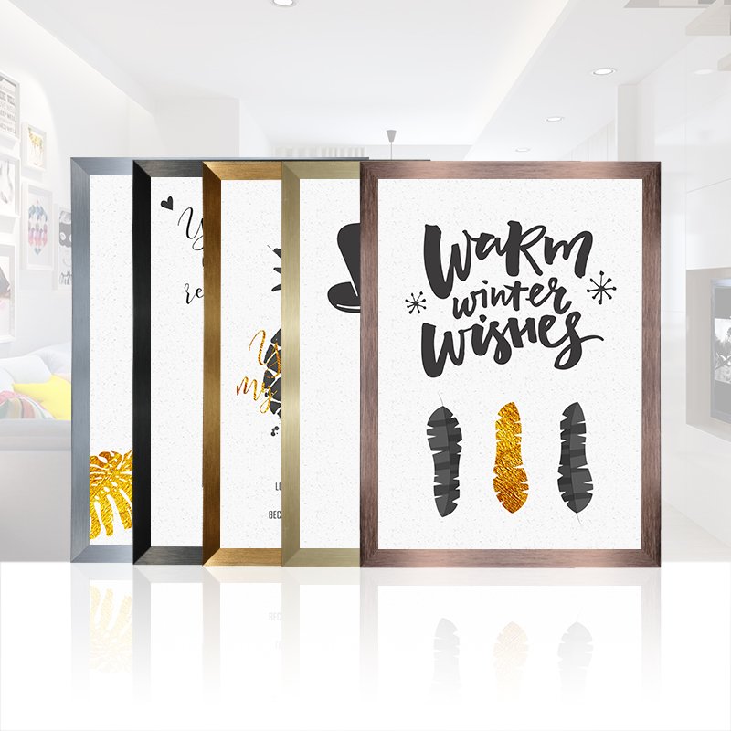 Home Decoration Canvas Aluminium Poster Frame Bar Advertisement Picture Photo Moulding Strip Aluminum Frame Metal Strips