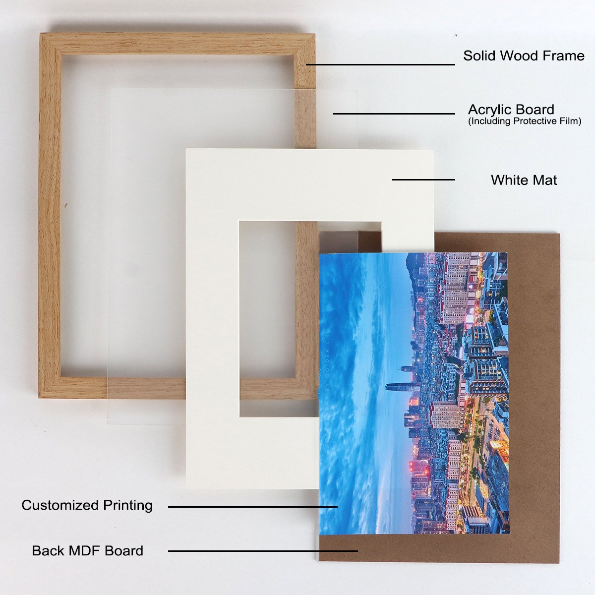Wholesale A3 A2 A4 11X14 4x6 8x10 12x16 Solid Wood sign Photo Frame for Picture wall frame print frame cadre photo mural